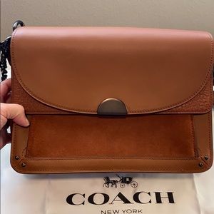 Coach mixed leather dreamer shoulder bag